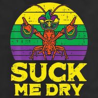 Suck Me Dry Crawfish Retro Mardi Gras Adult Drive Performance Visor