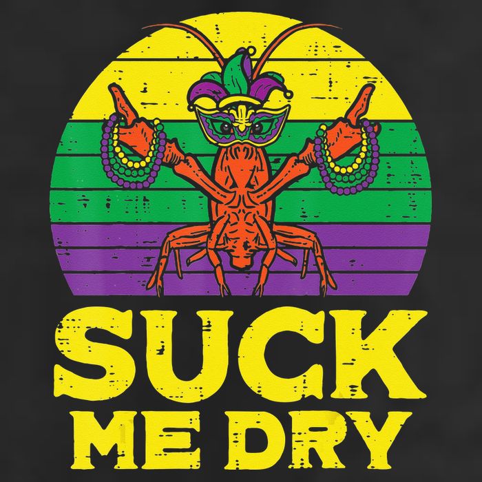 Suck Me Dry Crawfish Retro Mardi Gras Adult Drive Performance Visor