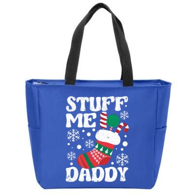 Stuff Me Daddy Naughty Christmas Jokes Stocking Dirty Xmas Swea Zip Tote Bag
