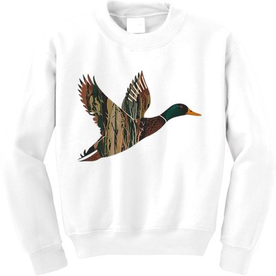 Sitka Mallard Dux Waterfowl Hunting Gear Duck Camo Kids Sweatshirt