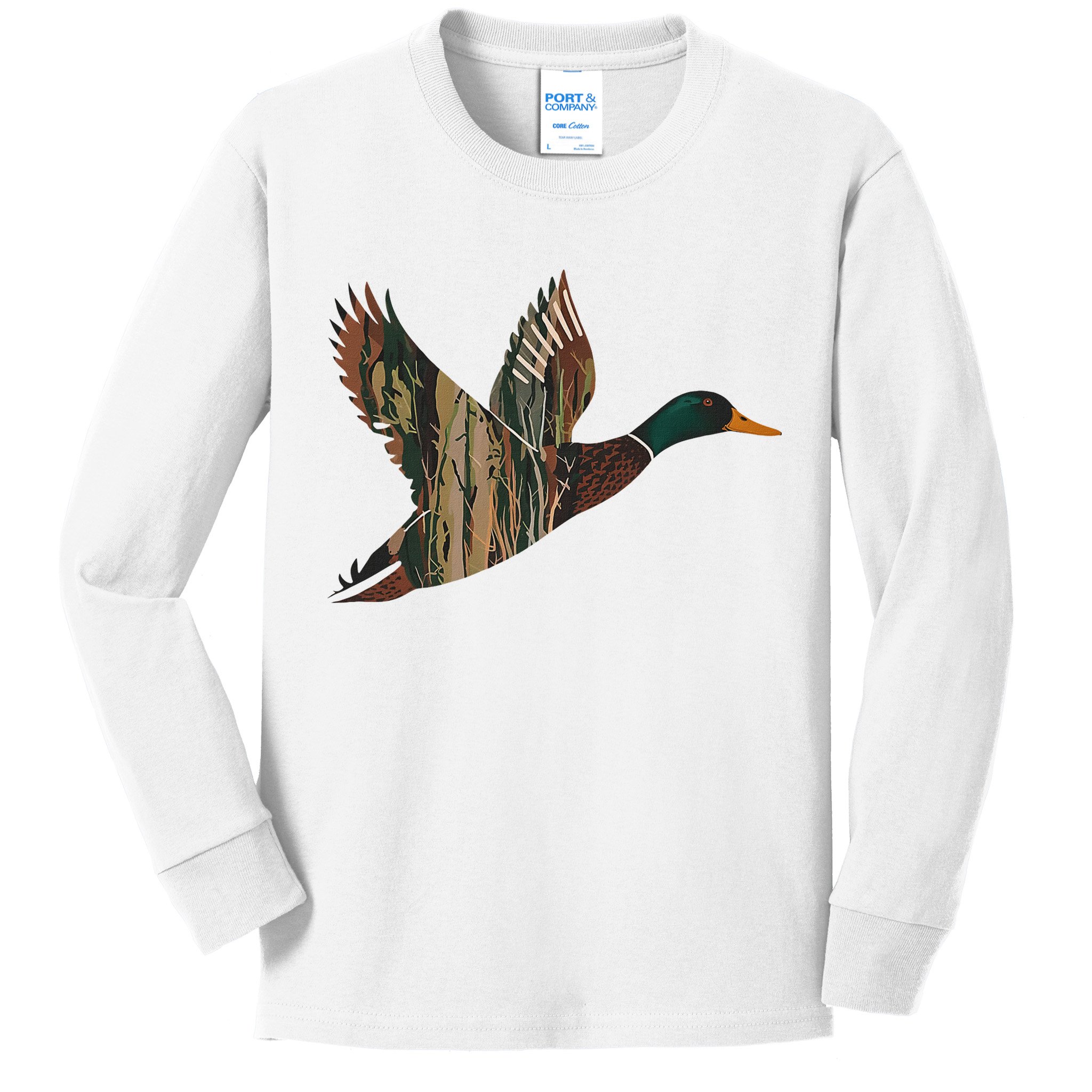 Sitka Mallard Dux Waterfowl Hunting Gear Duck Camo Kids Long Sleeve Shirt