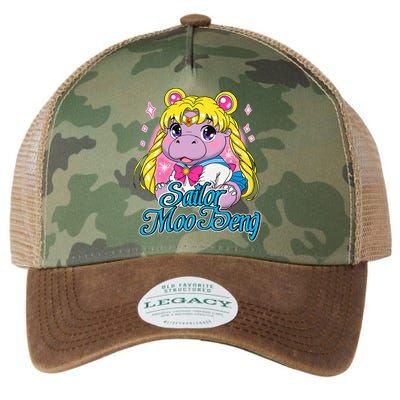 Sailor Moo Deng Funny Hippo Moo Deng Cute Legacy Tie Dye Trucker Hat