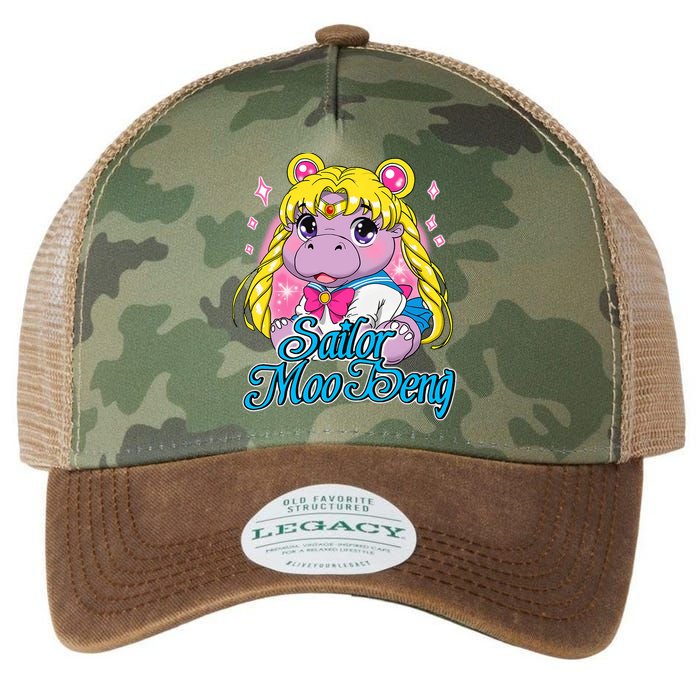 Sailor Moo Deng Funny Hippo Moo Deng Cute Legacy Tie Dye Trucker Hat