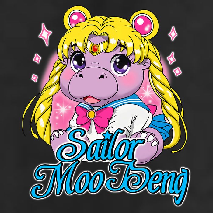 Sailor Moo Deng Funny Hippo Moo Deng Cute Cool Comfort Performance Bucket Hat