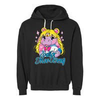 Sailor Moo Deng Funny Hippo Moo Deng Cute Garment-Dyed Fleece Hoodie
