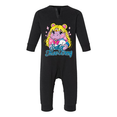 Sailor Moo Deng Funny Hippo Moo Deng Cute Infant Fleece One Piece