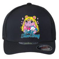 Sailor Moo Deng Funny Hippo Moo Deng Cute Flexfit Unipanel Trucker Cap