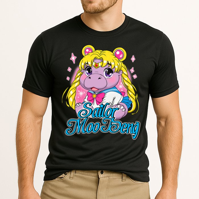 Sailor Moo Deng Funny Hippo Moo Deng Cute Performance Shirt