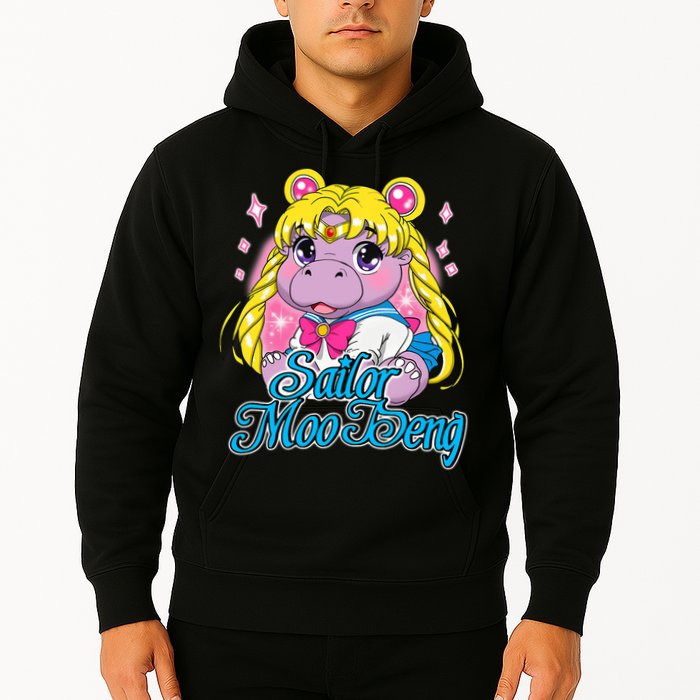 Sailor Moo Deng Funny Hippo Moo Deng Cute Hoodie