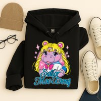 Sailor Moo Deng Funny Hippo Moo Deng Cute Hoodie