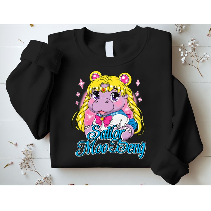Sailor Moo Deng Funny Hippo Moo Deng Cute Sweatshirt