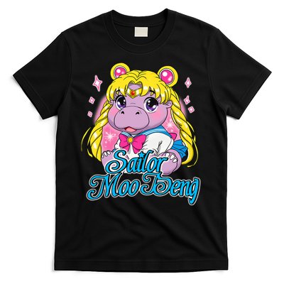 Sailor Moo Deng Funny Hippo Moo Deng Cute T-Shirt