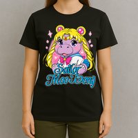 Sailor Moo Deng Funny Hippo Moo Deng Cute T-Shirt