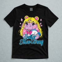 Sailor Moo Deng Funny Hippo Moo Deng Cute T-Shirt