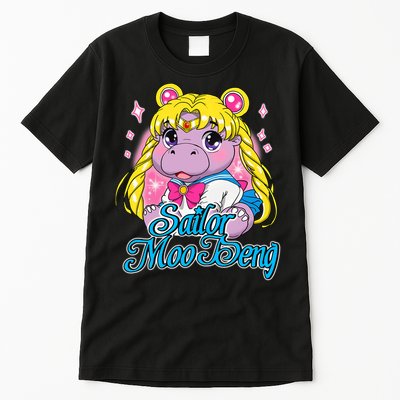 Sailor Moo Deng Funny Hippo Moo Deng Cute Tall T-Shirt