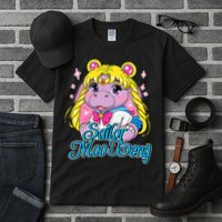 Sailor Moo Deng Funny Hippo Moo Deng Cute Tall T-Shirt