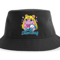 Sailor Moo Deng Funny Hippo Moo Deng Cute Sustainable Bucket Hat