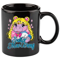 Sailor Moo Deng Funny Hippo Moo Deng Cute 11oz C Handle Ceramic Mug