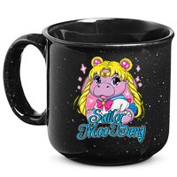 Sailor Moo Deng Funny Hippo Moo Deng Cute 15oz Campfire Ceramic Mug