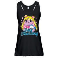Sailor Moo Deng Funny Hippo Moo Deng Cute Ladies Essential Flowy Tank