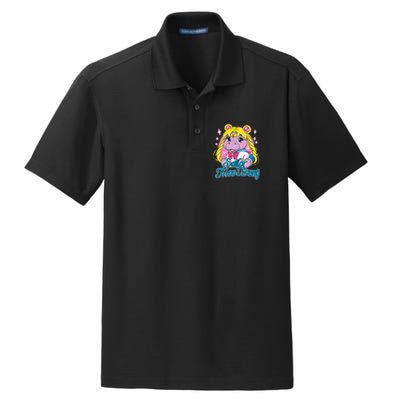 Sailor Moo Deng Funny Hippo Moo Deng Cute Dry Zone Grid Polo
