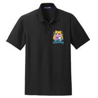 Sailor Moo Deng Funny Hippo Moo Deng Cute Dry Zone Grid Polo