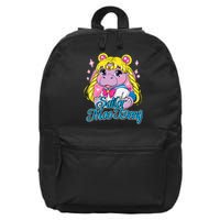 Sailor Moo Deng Funny Hippo Moo Deng Cute 16 in Basic Backpack