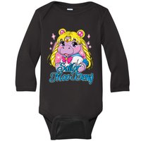 Sailor Moo Deng Funny Hippo Moo Deng Cute Baby Long Sleeve Bodysuit