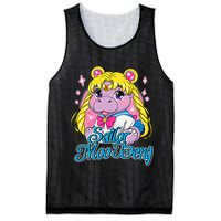 Sailor Moo Deng Funny Hippo Moo Deng Cute Mesh Reversible Basketball Jersey Tank