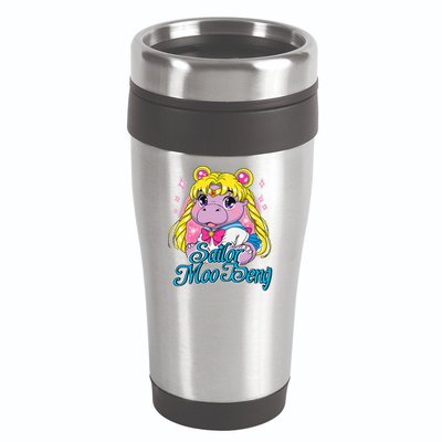 Sailor Moo Deng Funny Hippo Moo Deng Cute 16oz Travel Tumbler