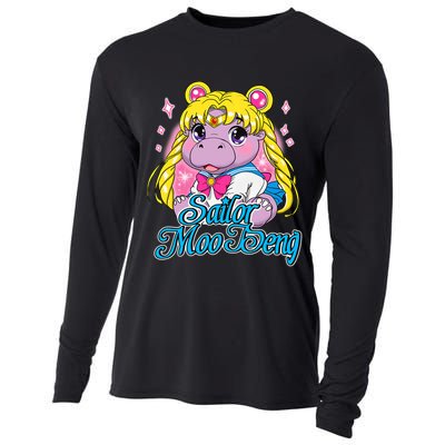Sailor Moo Deng Funny Hippo Moo Deng Cute Cooling Performance Long Sleeve Crew