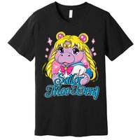 Sailor Moo Deng Funny Hippo Moo Deng Cute Premium T-Shirt