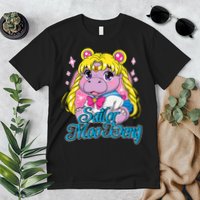Sailor Moo Deng Funny Hippo Moo Deng Cute Premium T-Shirt