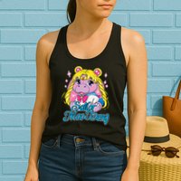 Sailor Moo Deng Funny Hippo Moo Deng Cute Womens Tank Top