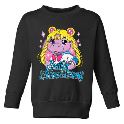 Sailor Moo Deng Funny Hippo Moo Deng Cute Toddler Sweatshirt