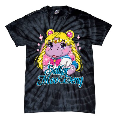 Sailor Moo Deng Funny Hippo Moo Deng Cute Tie-Dye T-Shirt