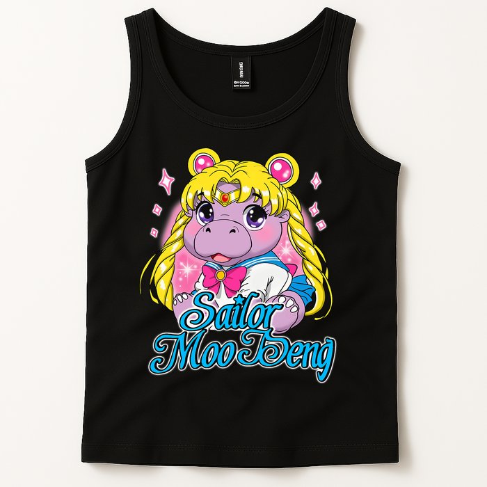 Sailor Moo Deng Funny Hippo Moo Deng Cute Tank Top