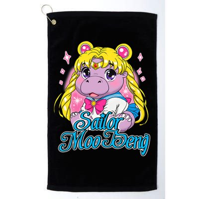 Sailor Moo Deng Funny Hippo Moo Deng Cute Golf Towel