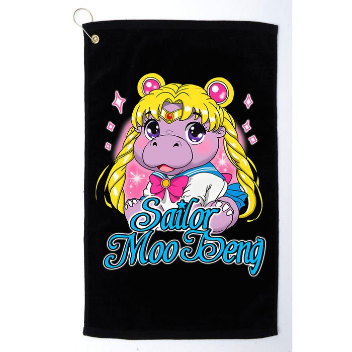 Sailor Moo Deng Funny Hippo Moo Deng Cute Golf Towel