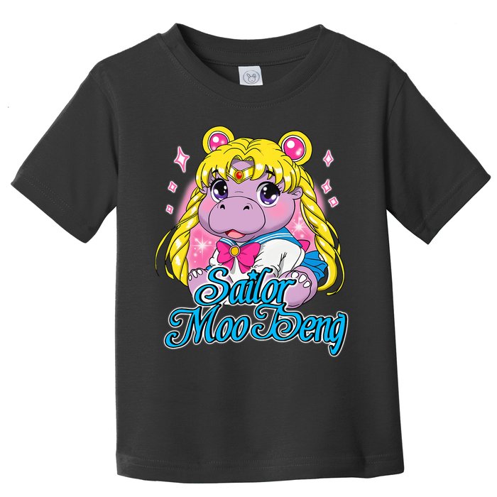 Sailor Moo Deng Funny Hippo Moo Deng Cute Toddler T-Shirt