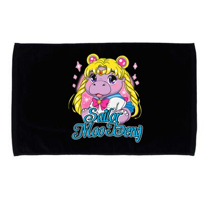 Sailor Moo Deng Funny Hippo Moo Deng Cute Microfiber Hand Towel