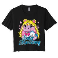 Sailor Moo Deng Funny Hippo Moo Deng Cute Crop Top