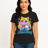 Sailor Moo Deng Funny Hippo Moo Deng Cute Womens T-Shirt