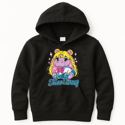 Sailor Moo Deng Funny Hippo Moo Deng Cute Kids Hoodie