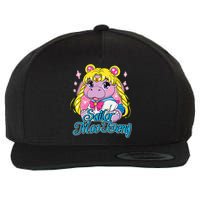 Sailor Moo Deng Funny Hippo Moo Deng Cute Wool Snapback Cap