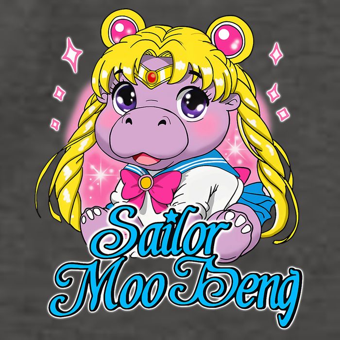 Sailor Moo Deng Funny Hippo Moo Deng Cute Vector Backpack