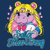 Sailor Moo Deng Funny Hippo Moo Deng Cute Infant Baby Jersey Bodysuit
