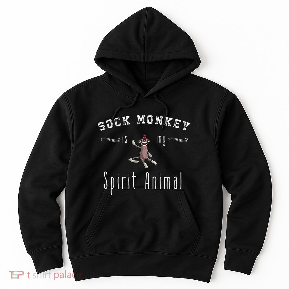 Sock Monkey Design My Spirit Animal Funny Sock Monkey Gifts Hoodie