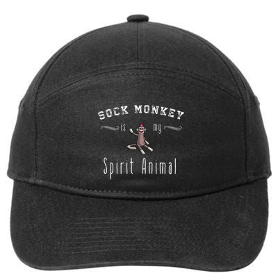 Sock Monkey Design My Spirit Animal Funny Sock Monkey Gifts 7-Panel Snapback Hat