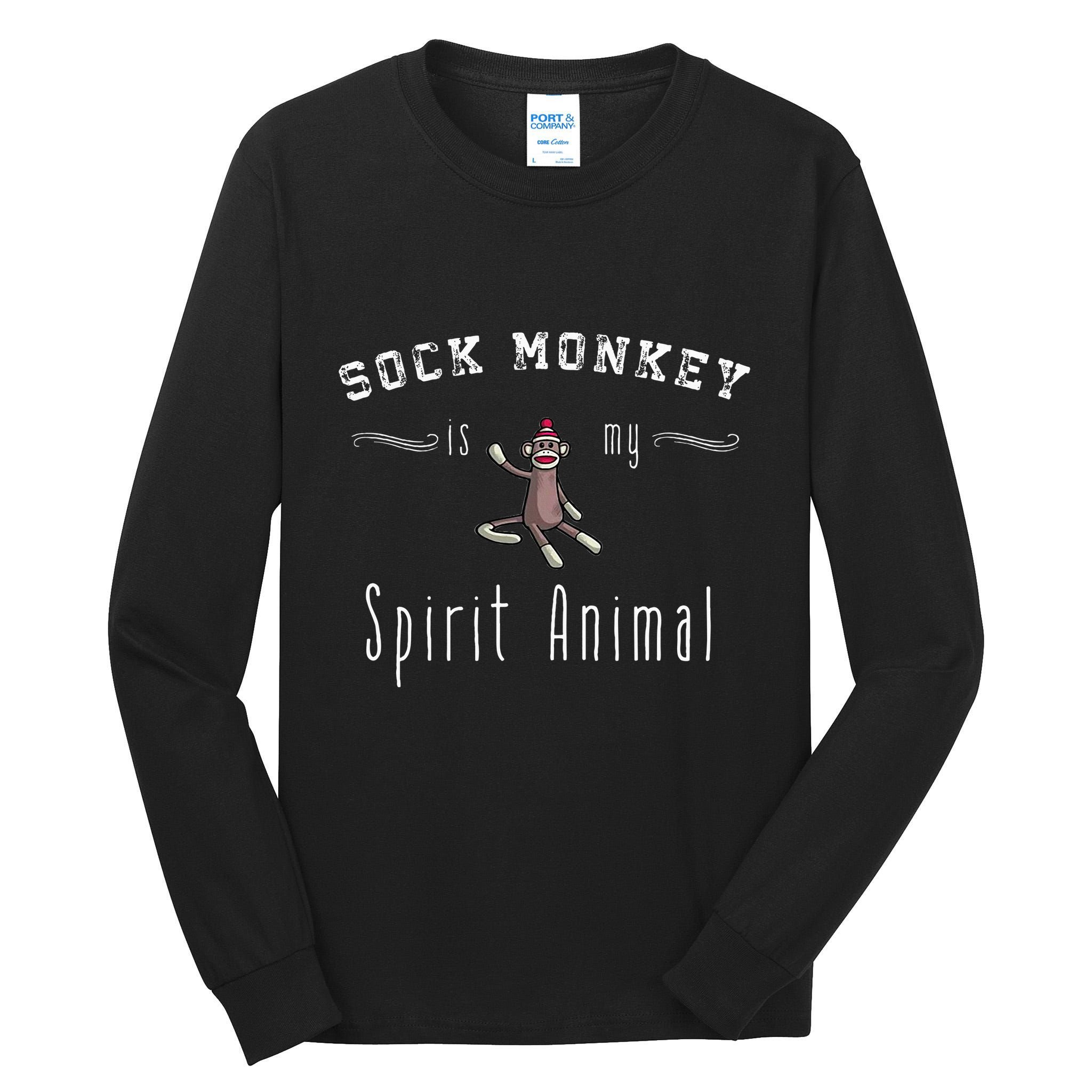 Sock Monkey Design My Spirit Animal Funny Sock Monkey Gifts Tall Long Sleeve T-Shirt